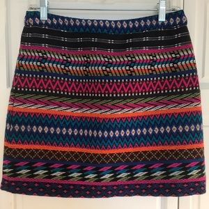 Topshop aztec skirt